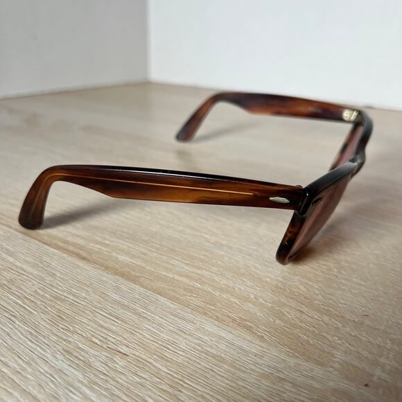 Vintage B&L Ray-Ban Wayfarer Sunglasses FRAMES ONLY Brown B&L 5024 READ - Picture 9 of 9